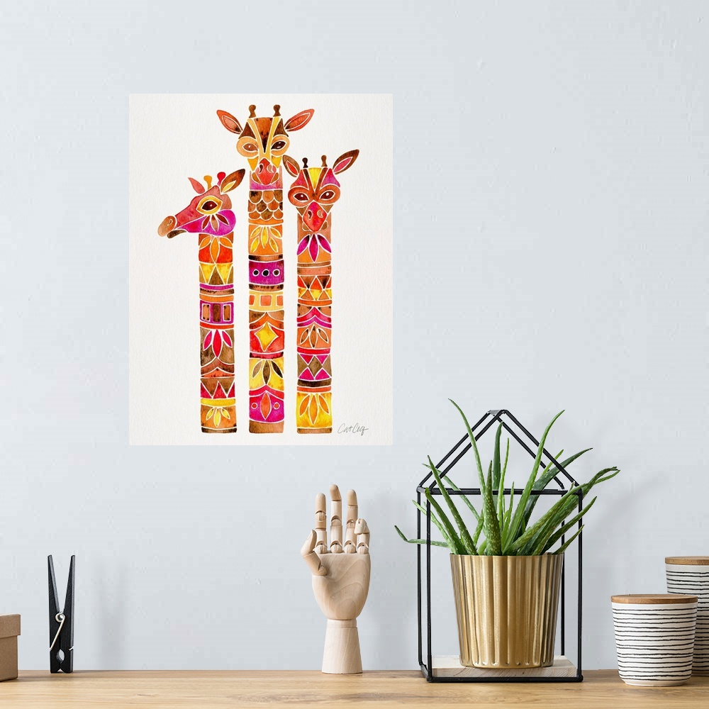 A bohemian room featuring Fiery Giraffes
