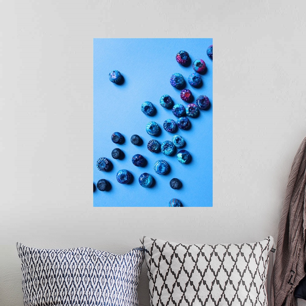 A bohemian room featuring Fiesta Fruit Blueberries
