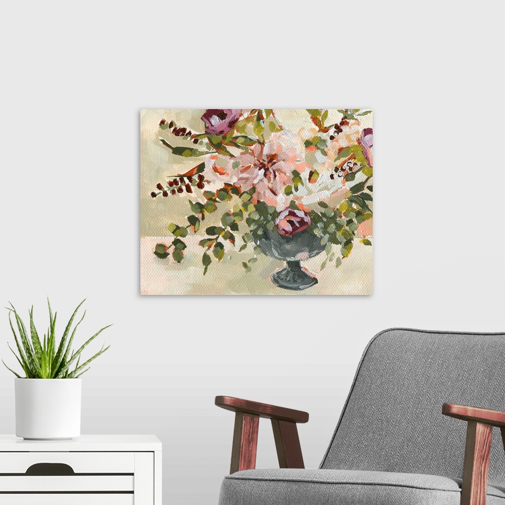 A modern room featuring Floral 04