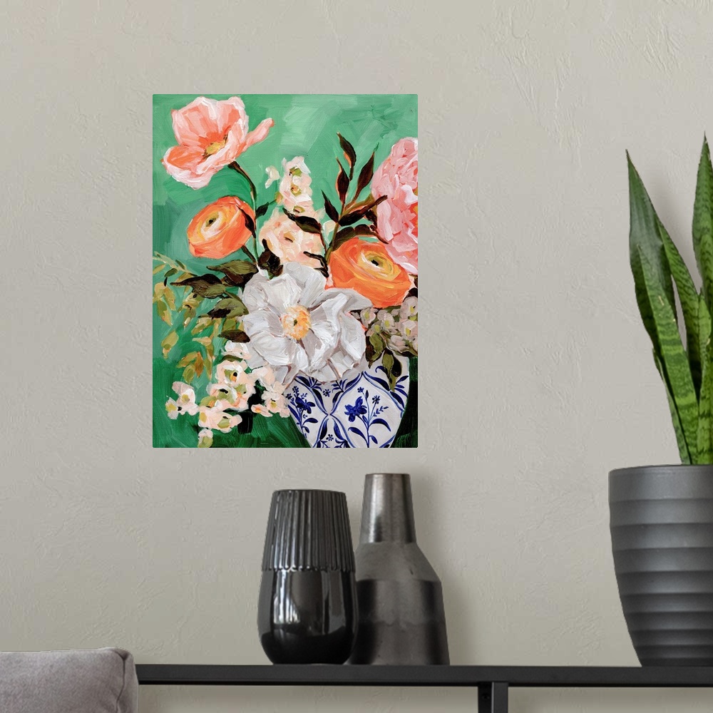 A modern room featuring Floral Bouquet 3