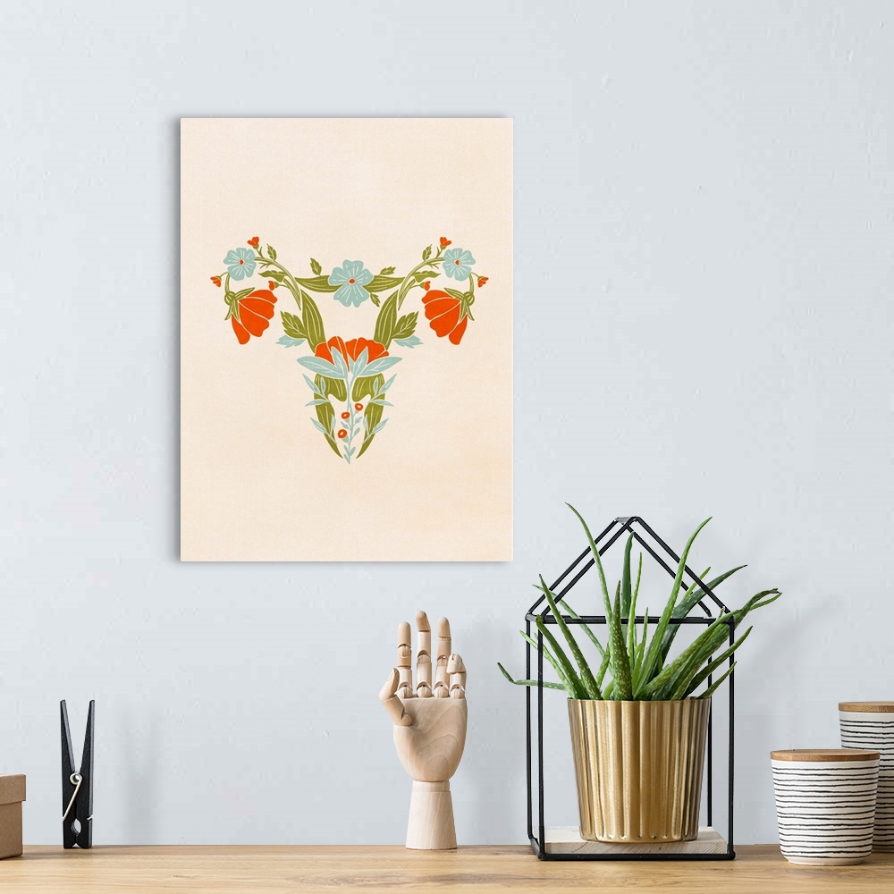 A bohemian room featuring Floral Uterus