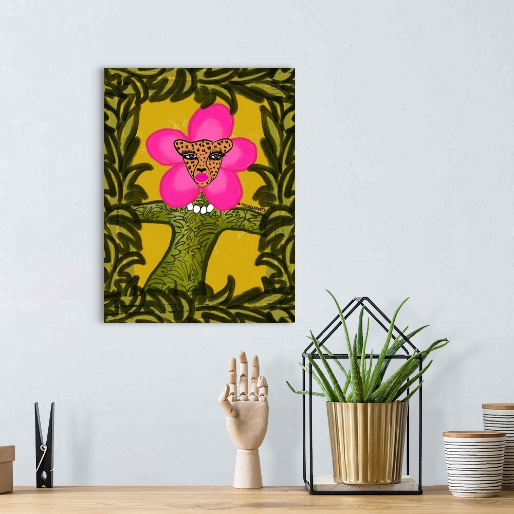 A bohemian room featuring Flower Girl Cheetah