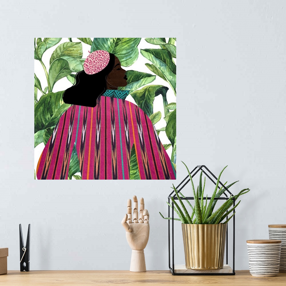 A bohemian room featuring Girlie Girl Palm 3