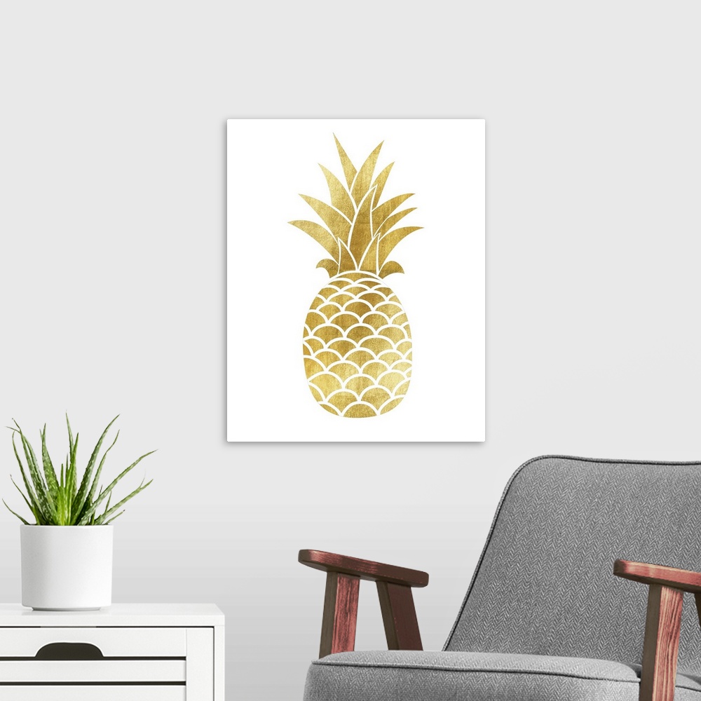 A modern room featuring Gold Pineapple