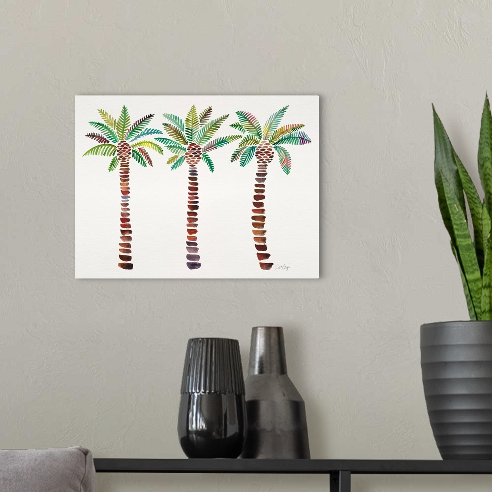A modern room featuring Green Mediterranean Palm Tree