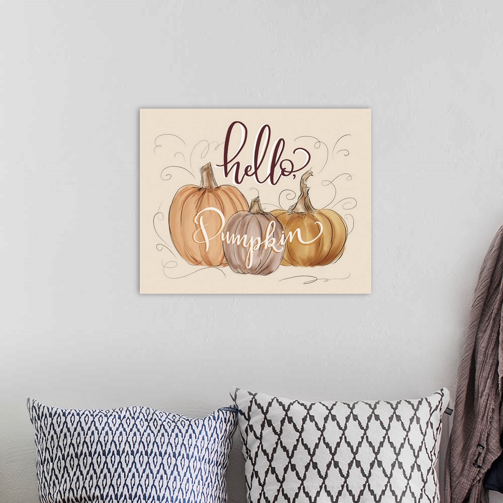 A bohemian room featuring Hello Pumpkin Card
