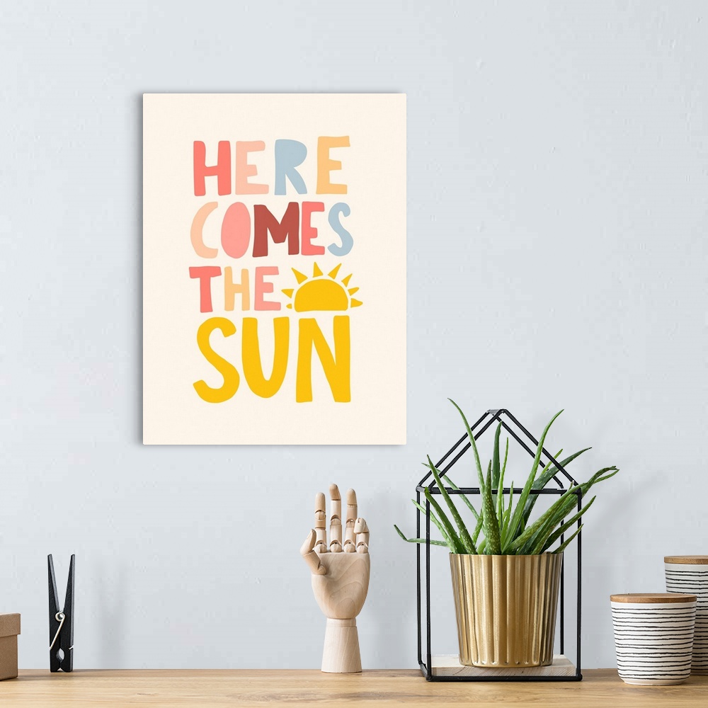 A bohemian room featuring Here Comes The Sun
