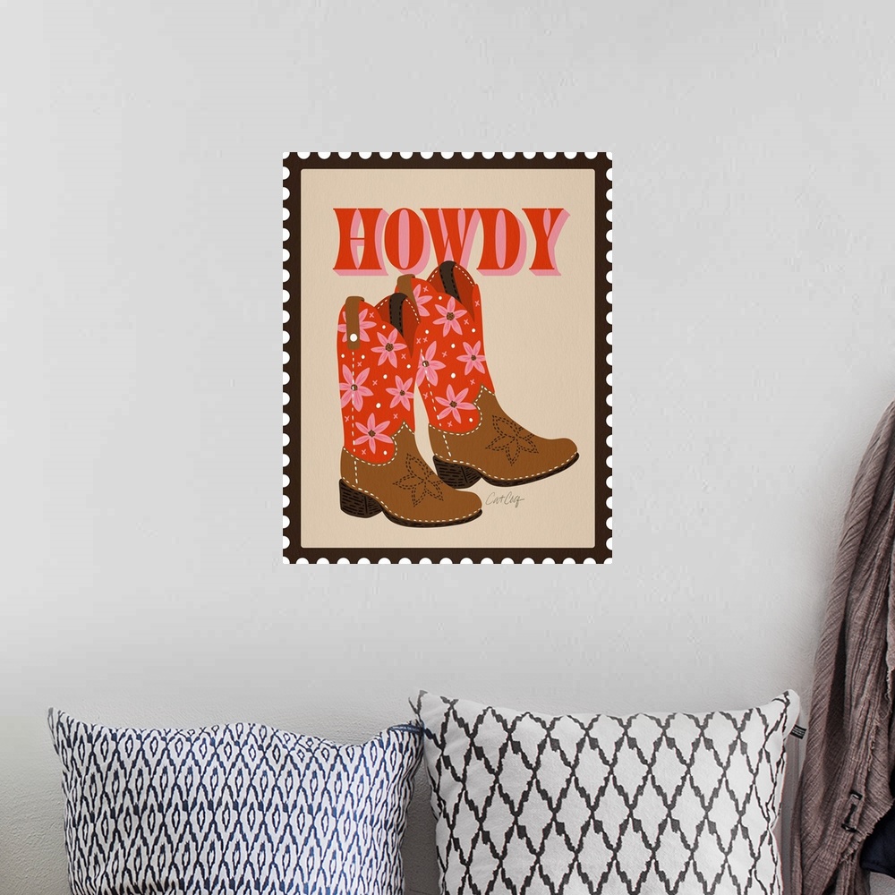 A bohemian room featuring Howdy Cowgirl