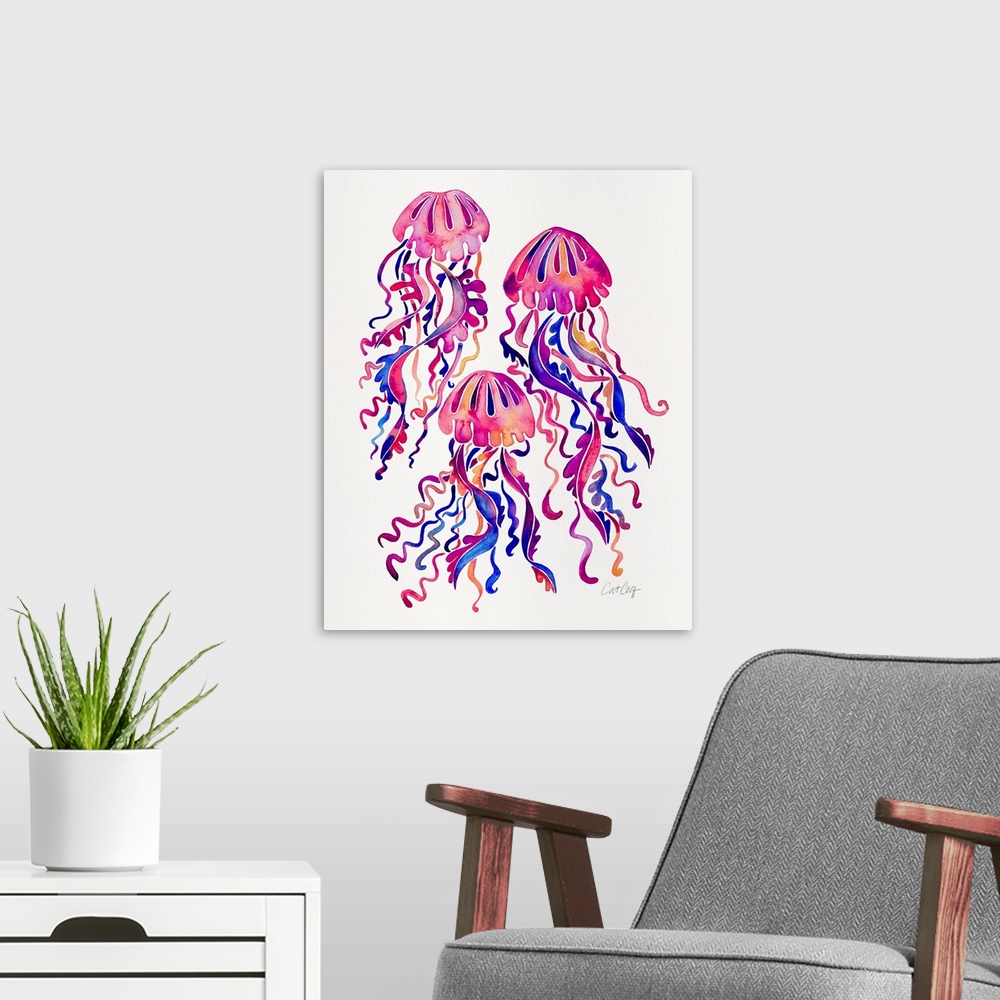 A modern room featuring Jellyfish