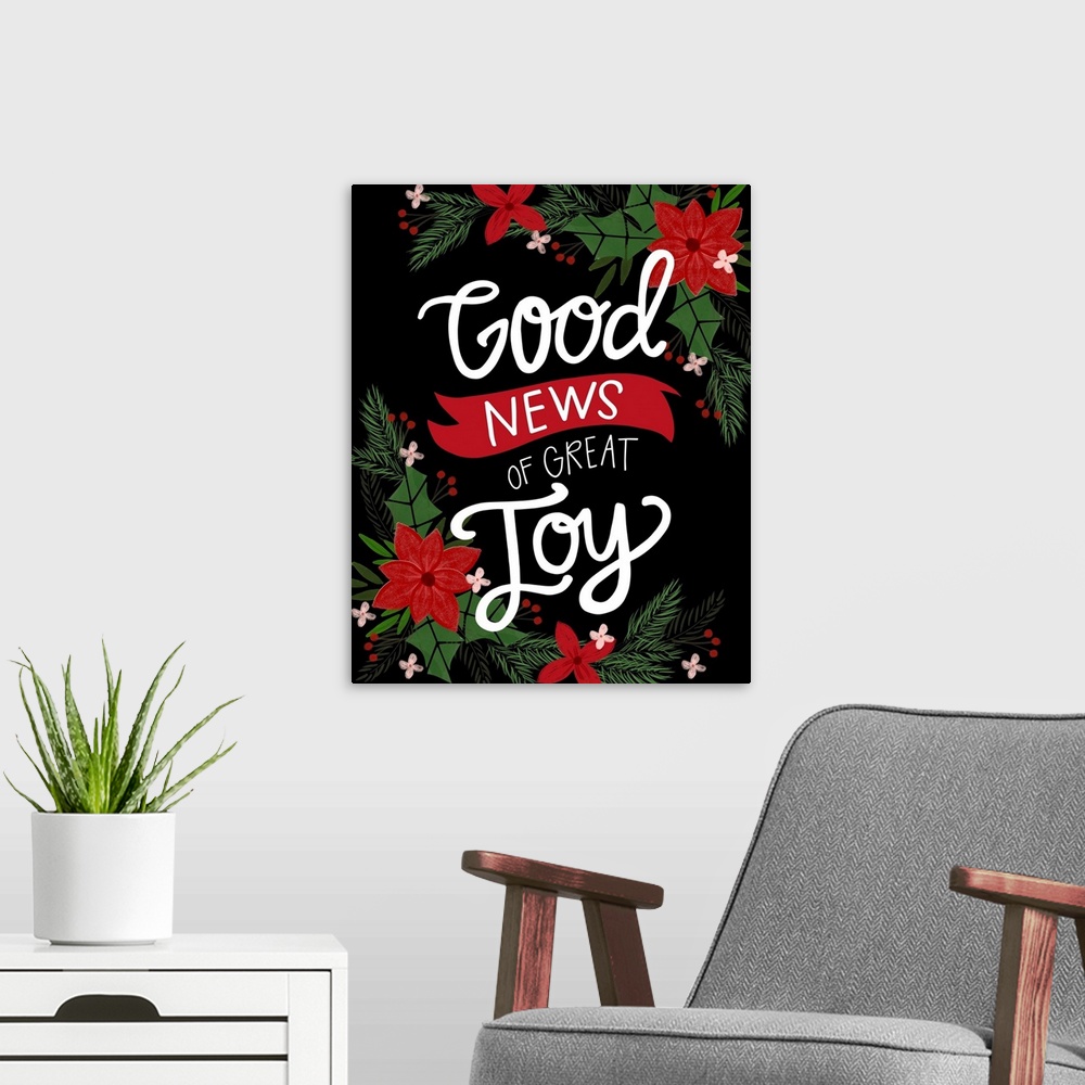 A modern room featuring Joy To The World Good