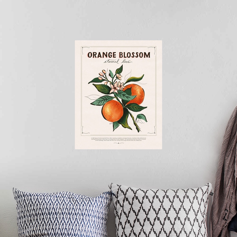 A bohemian room featuring Language Of Flowers - Orange Blossom