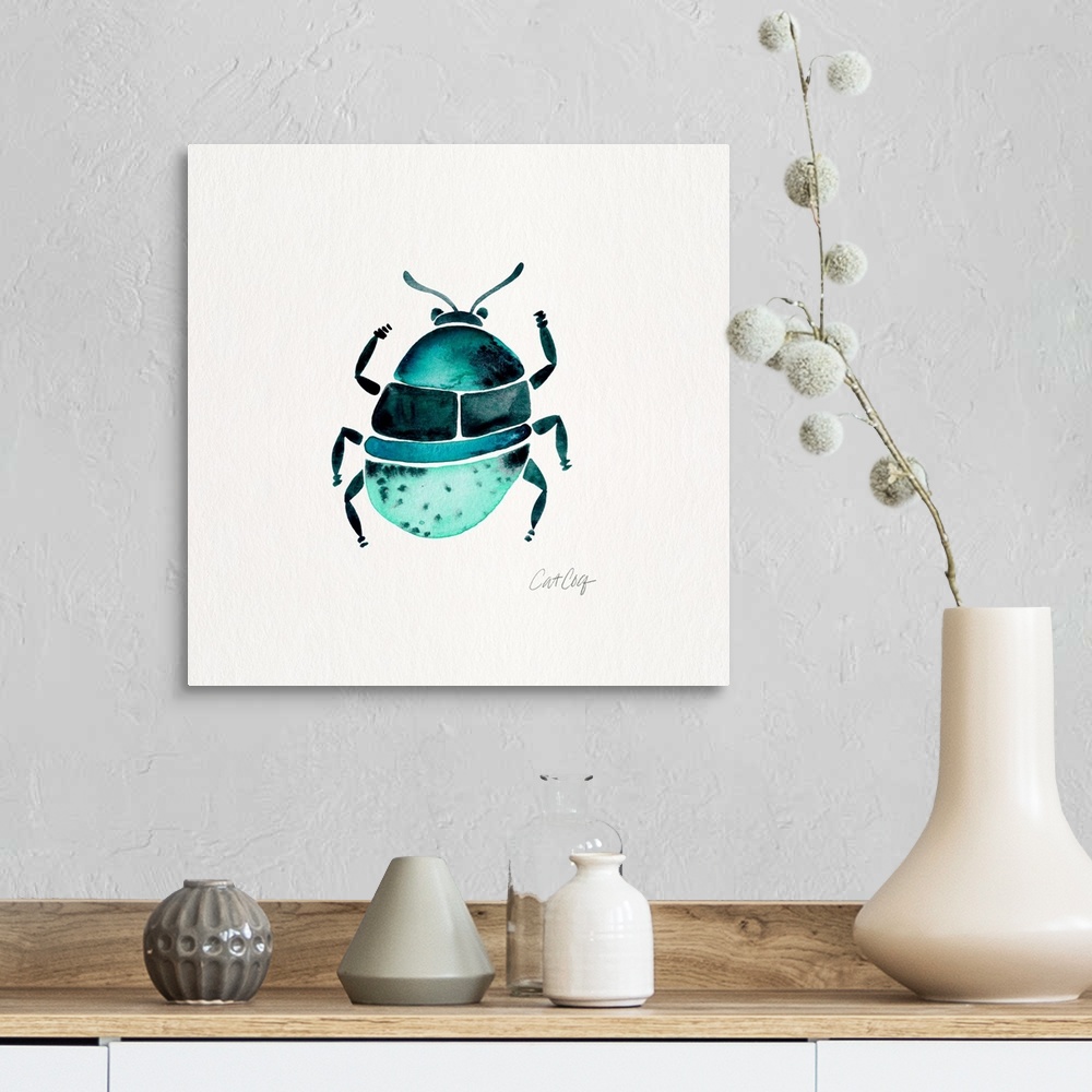 A farmhouse room featuring Lime Turquoise Beetle Collection Beetle 4