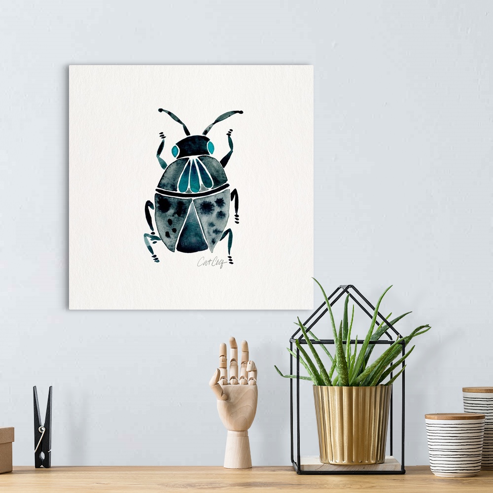 A bohemian room featuring Lime Turquoise Beetle Collection Beetle 5