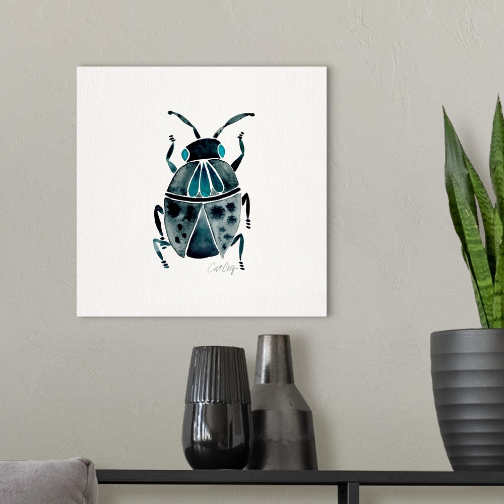 A modern room featuring Lime Turquoise Beetle Collection Beetle 5