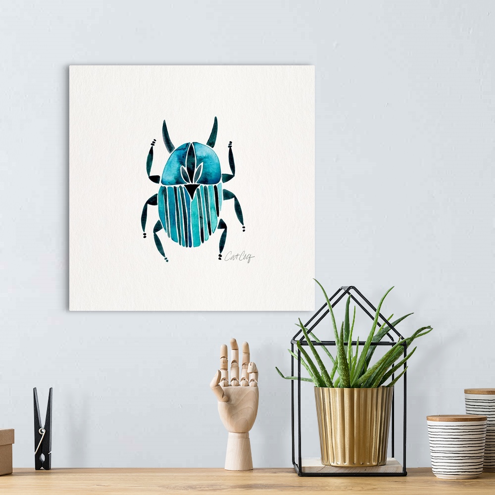 A bohemian room featuring Lime Turquoise Beetle Collection Beetle 6