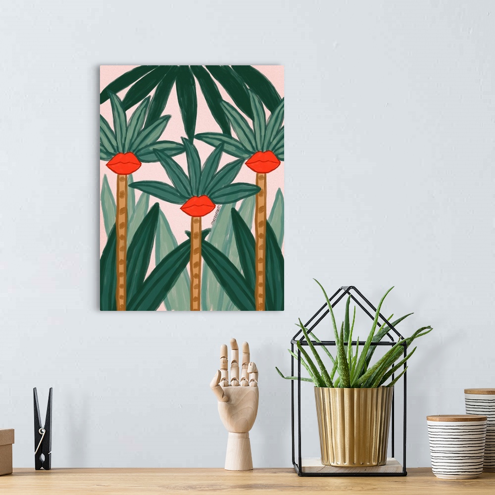 A bohemian room featuring Lip Palm Jungle