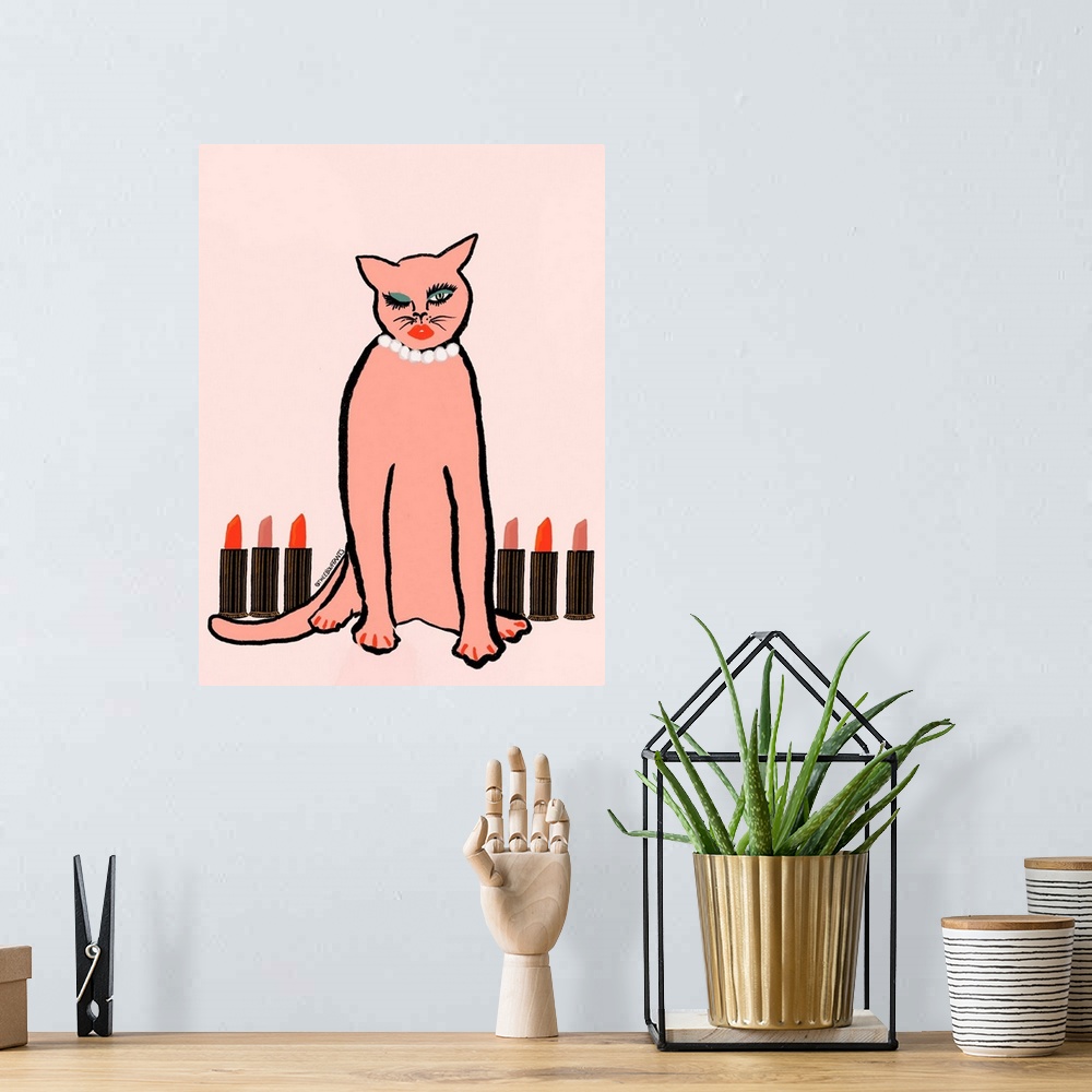 A bohemian room featuring Lipstick Cat