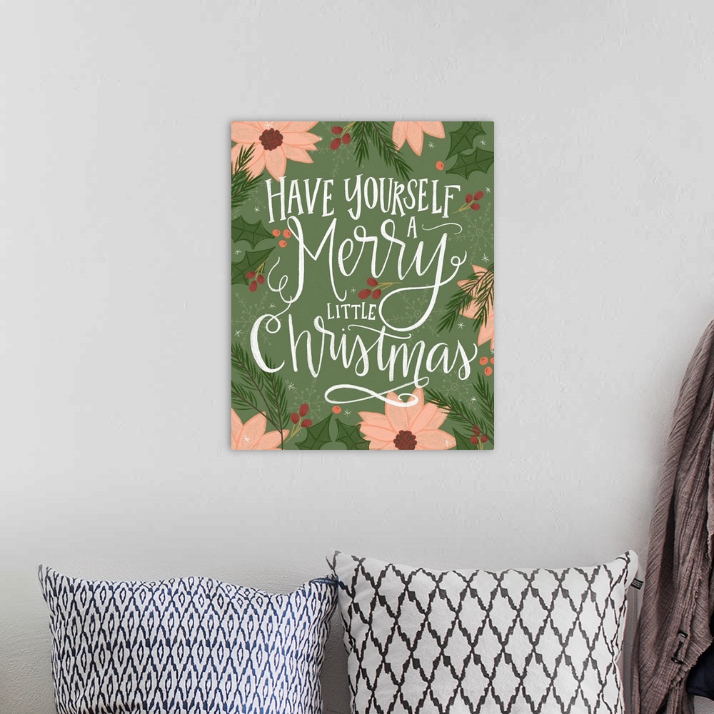 A bohemian room featuring Merry Little Christmas