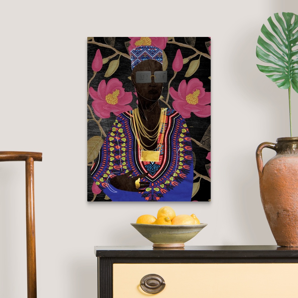 A traditional room featuring Modern Afro Pop Rose