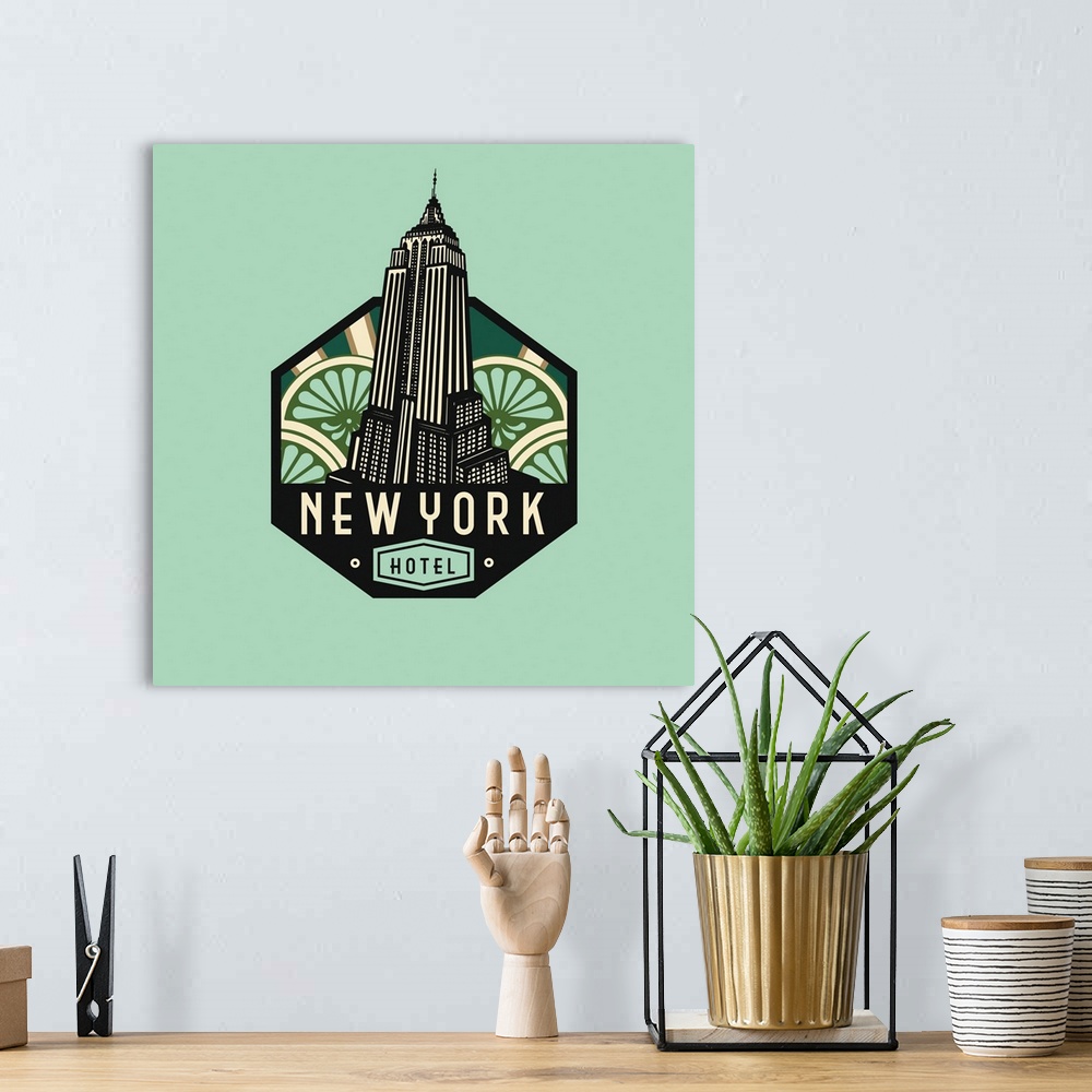 A bohemian room featuring New York - Green