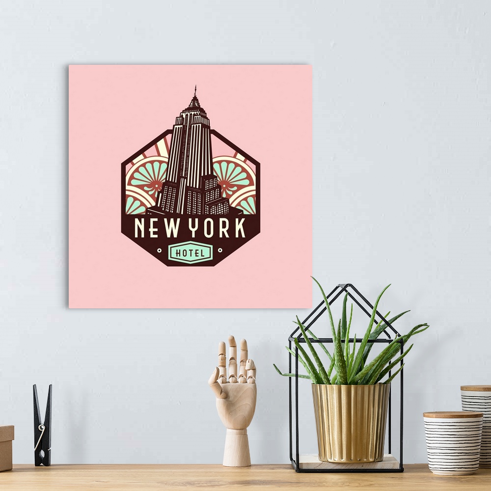 A bohemian room featuring New York - Pink