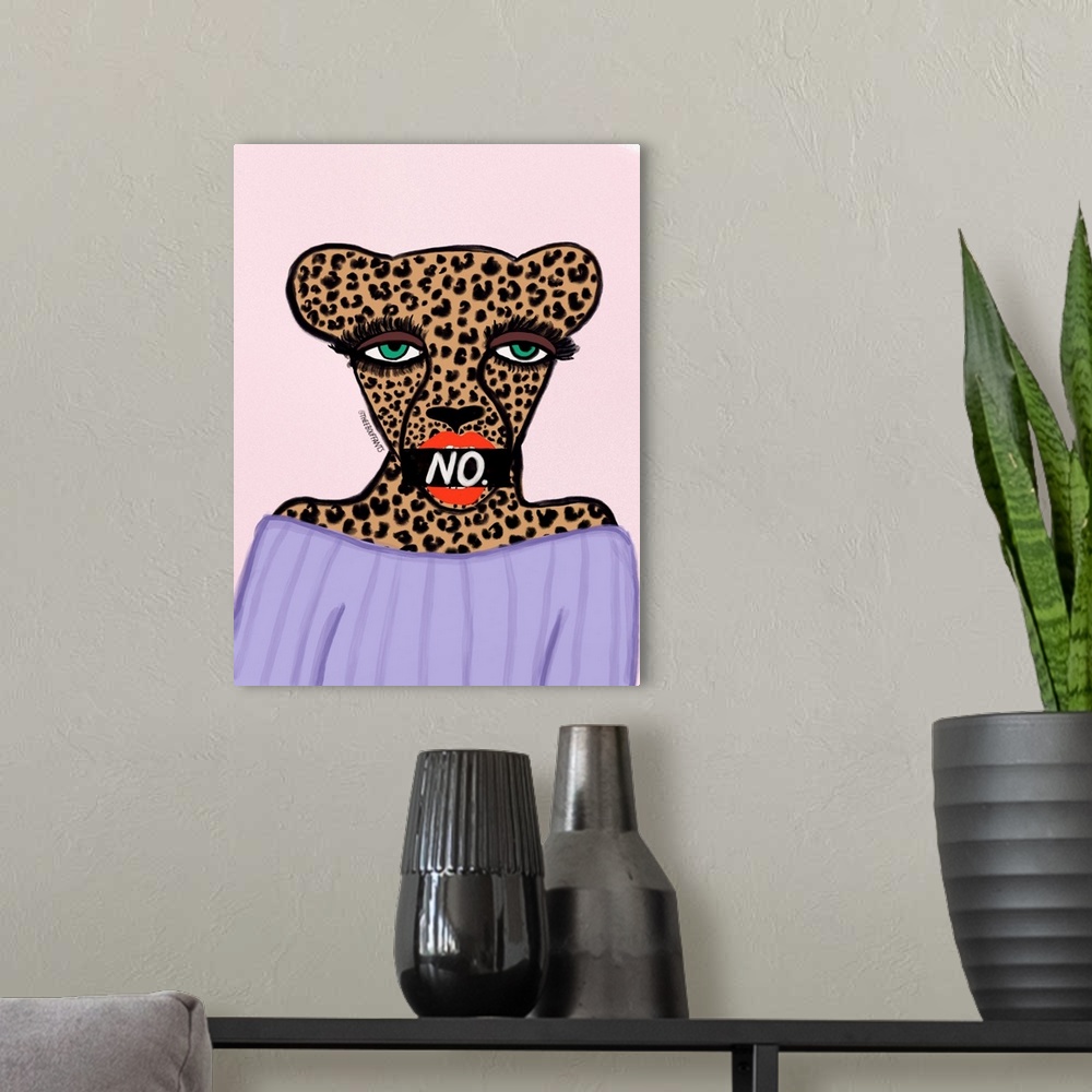 A modern room featuring No Cheetah