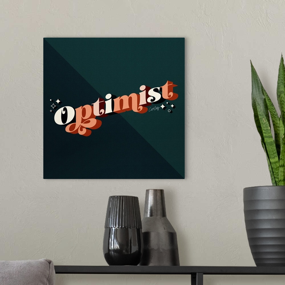 A modern room featuring Optimist - Teal Peach