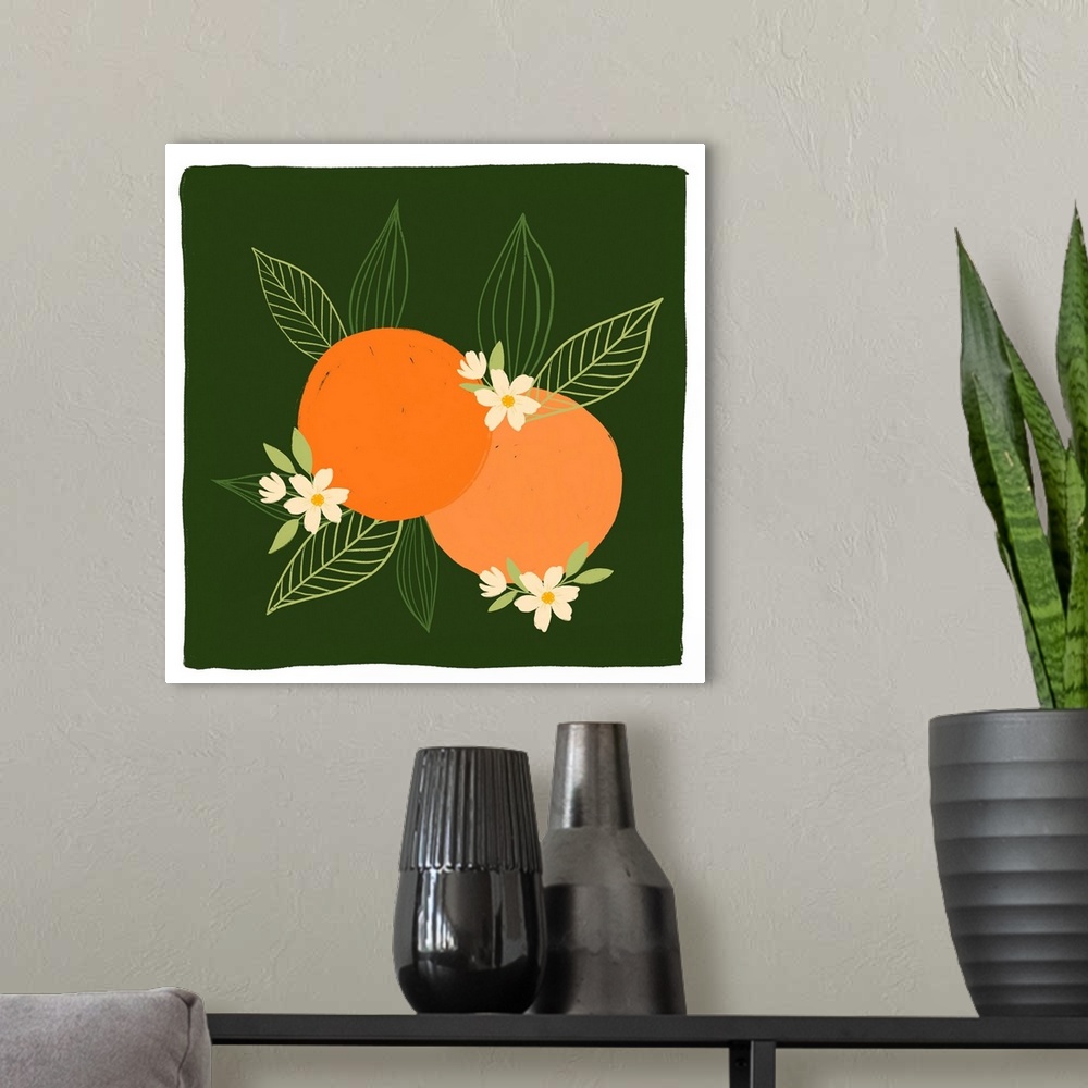 A modern room featuring Oranges - Painted Oranges