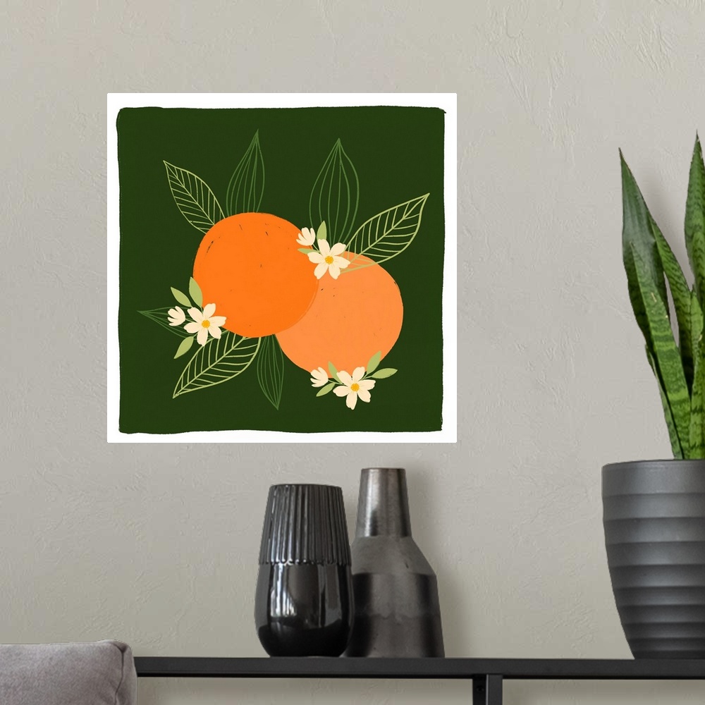 A modern room featuring Oranges - Painted Oranges