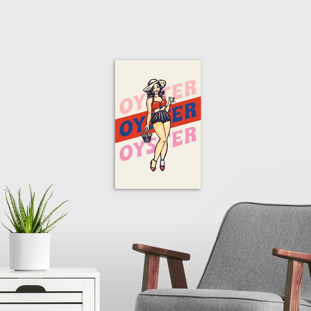 A modern room featuring Oyster Banner