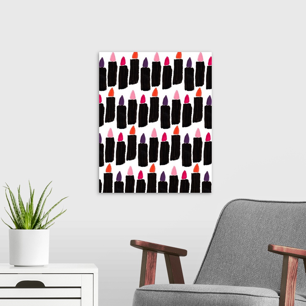 A modern room featuring Painterly Lipstick 2