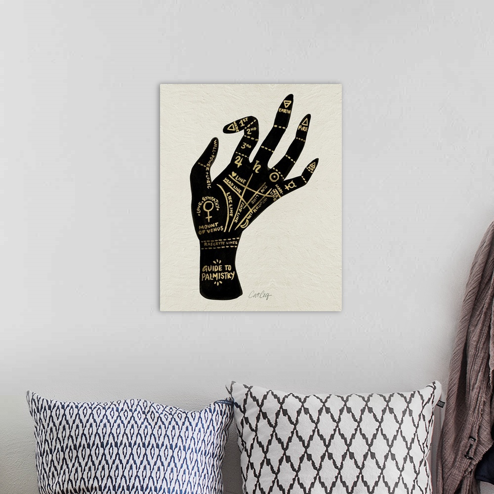 A bohemian room featuring Palmistry