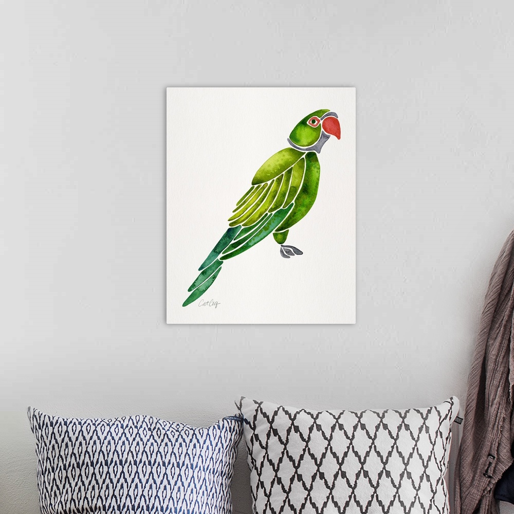 A bohemian room featuring Perched Parrot