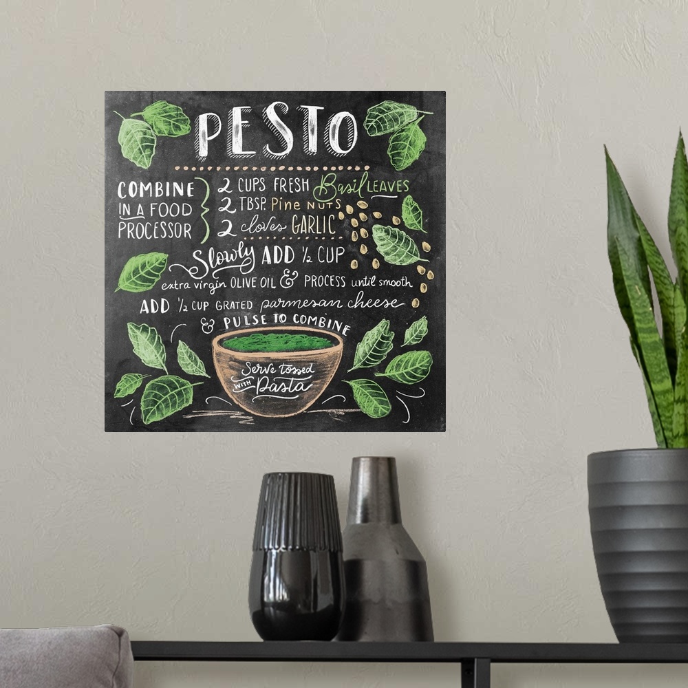 A modern room featuring Pesto Recipe