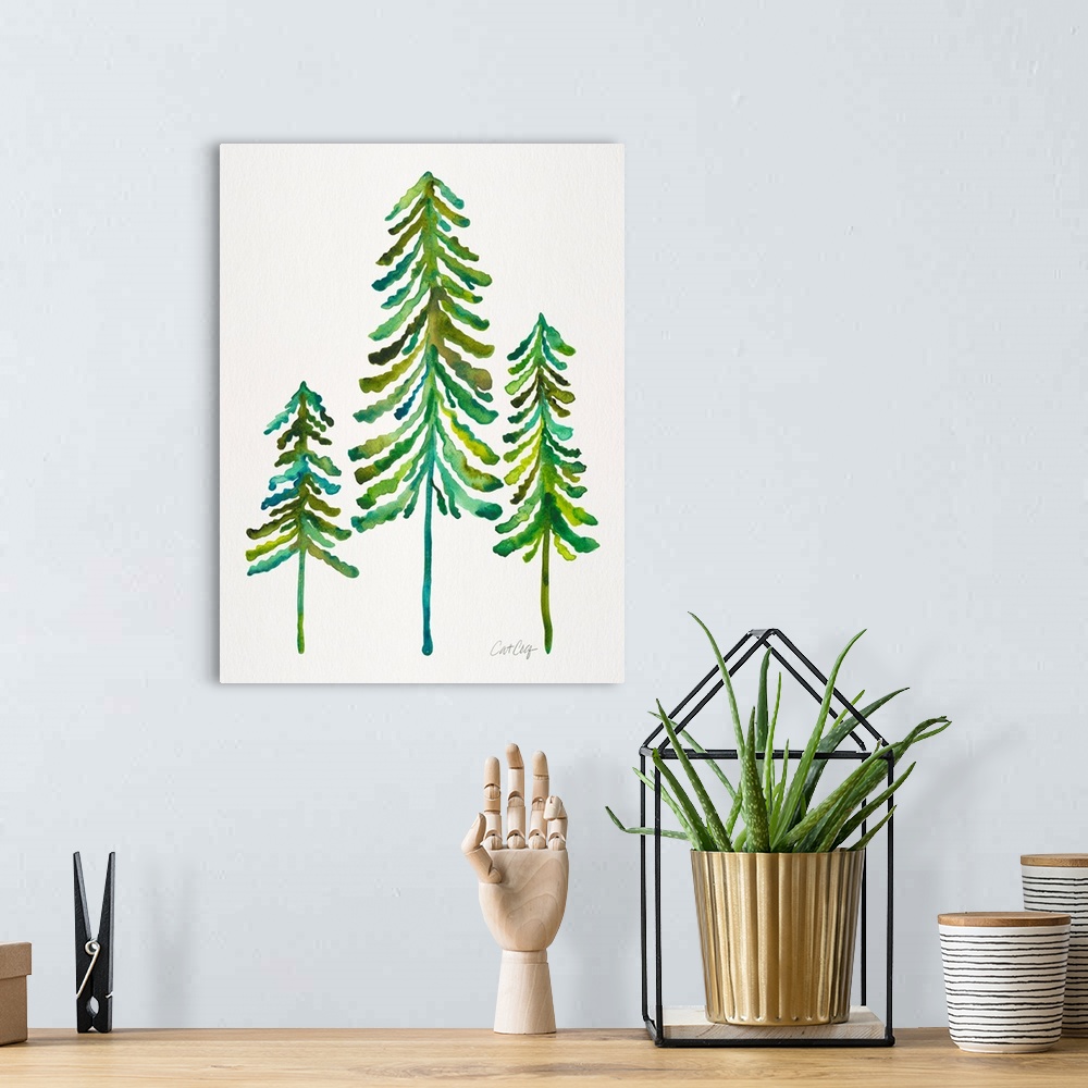 A bohemian room featuring Pine Trees