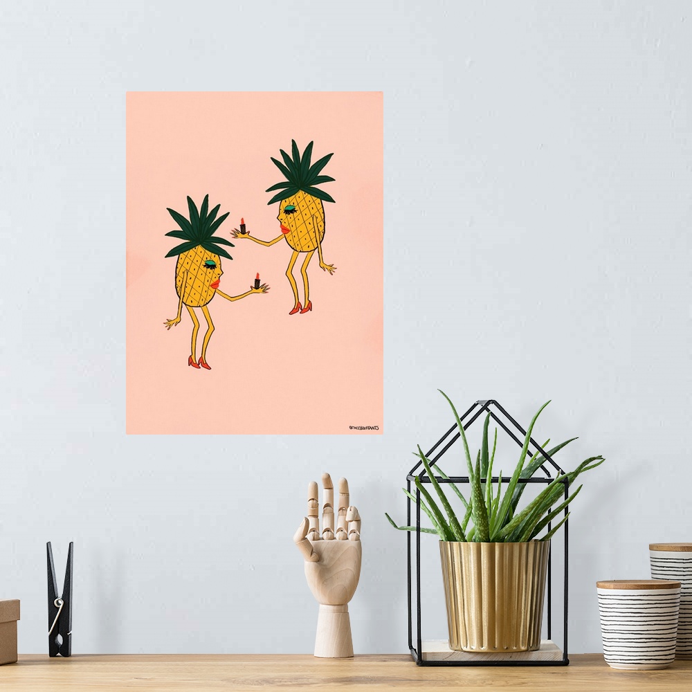 A bohemian room featuring Pineapple Girls