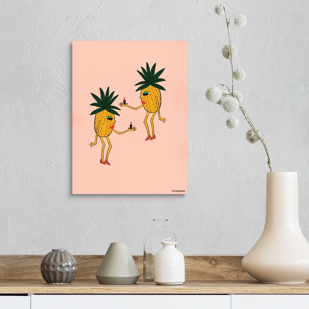 A farmhouse room featuring Pineapple Girls