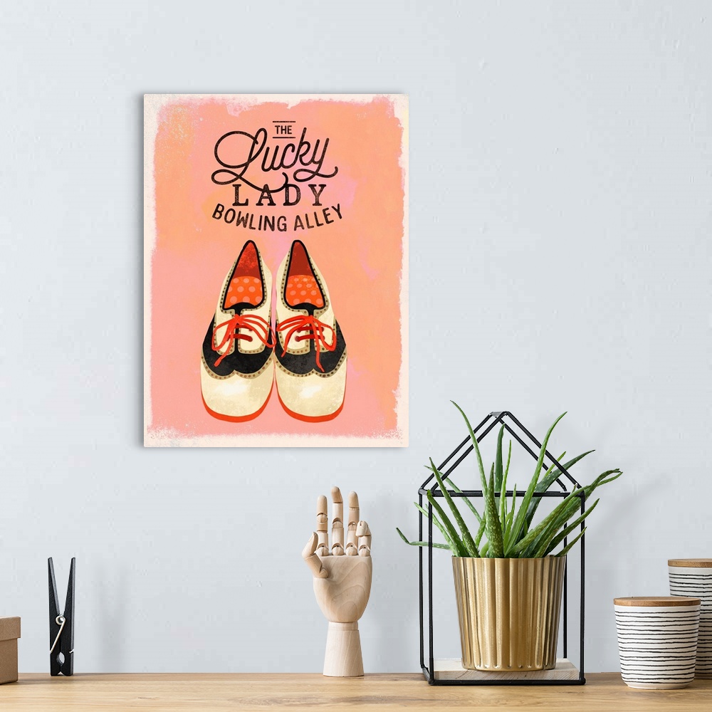 A bohemian room featuring Pink Bowling Shoes