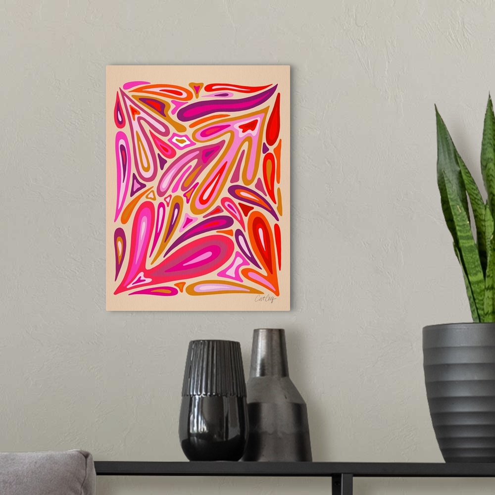 A modern room featuring Pink Psychedelic Melt