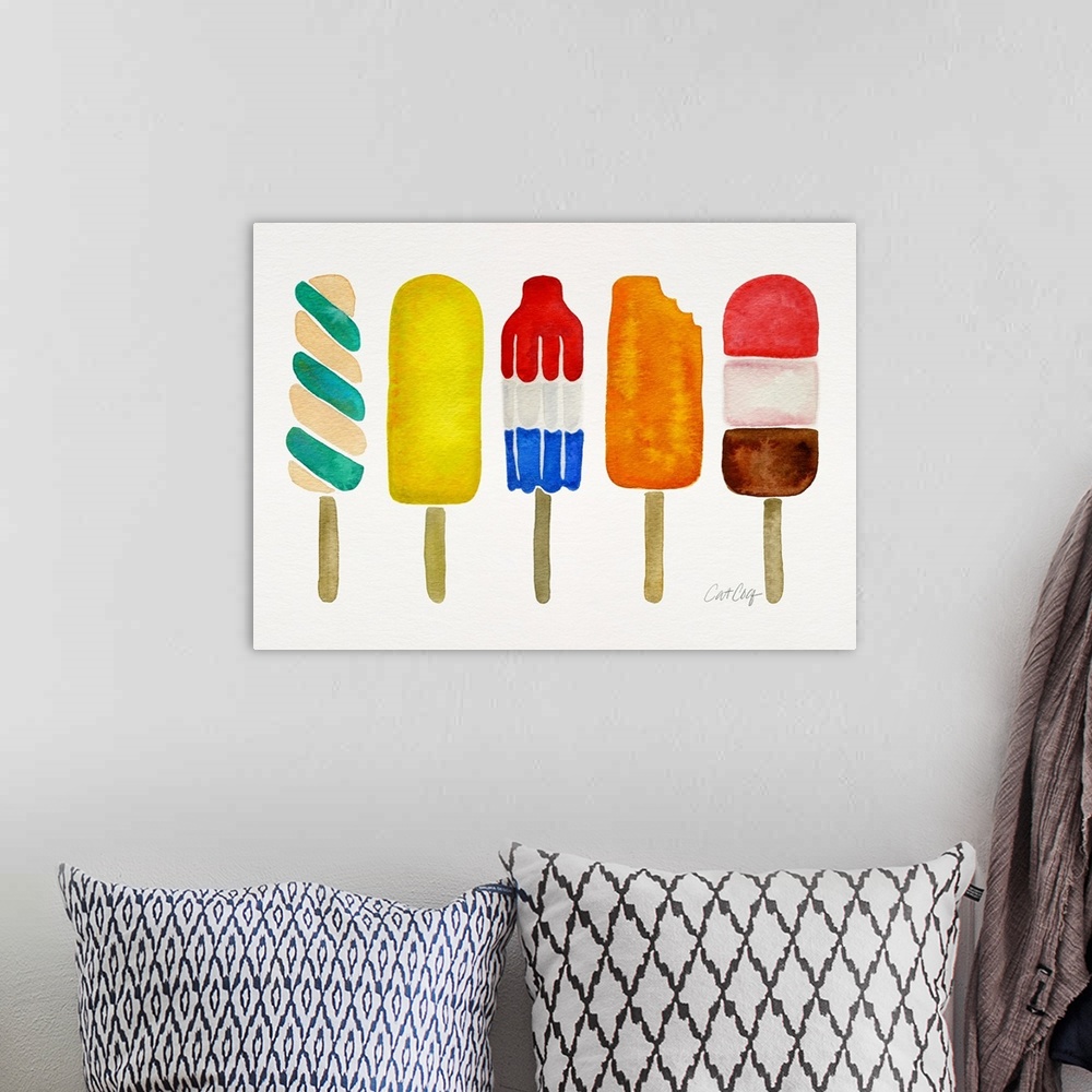A bohemian room featuring Popsicles