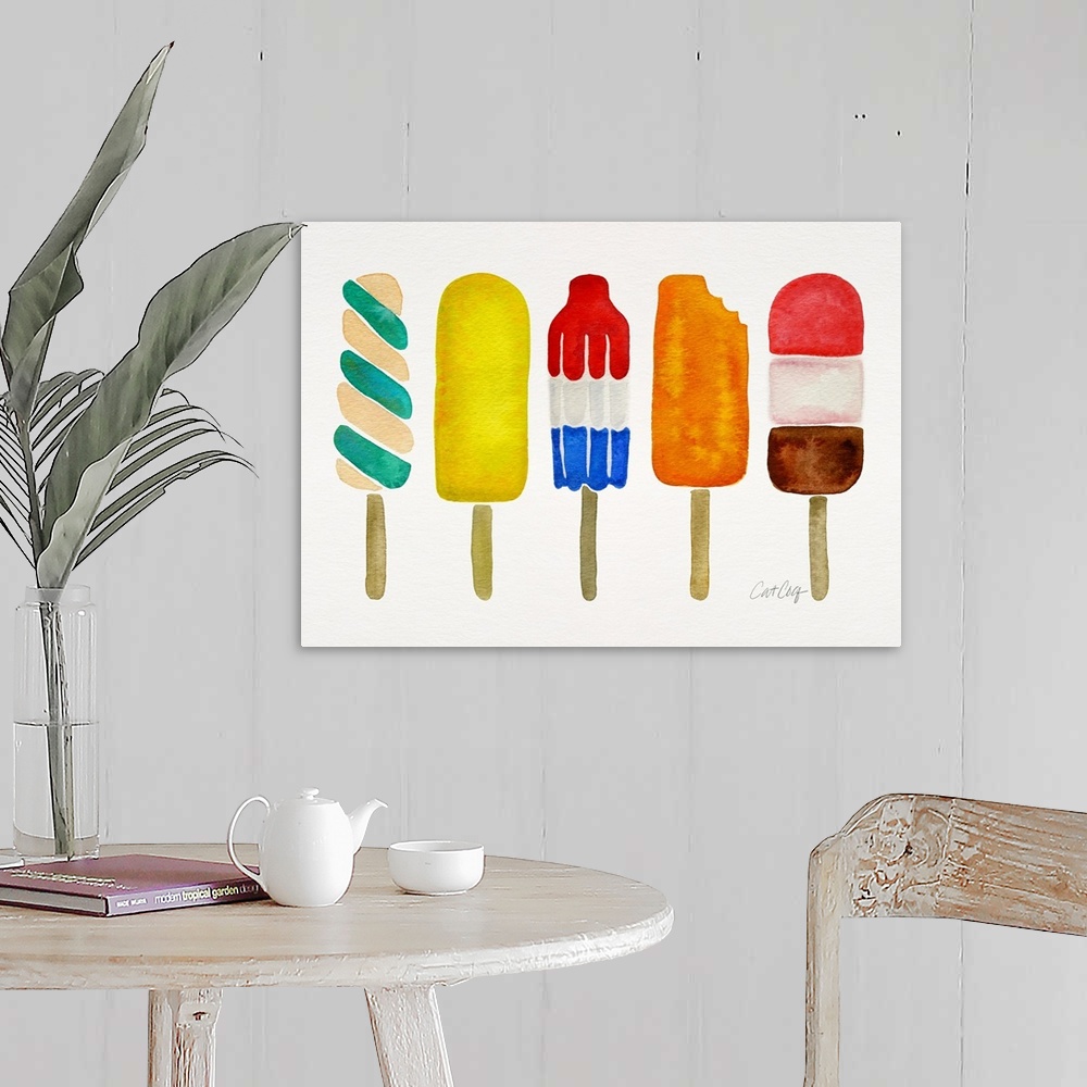 A farmhouse room featuring Popsicles