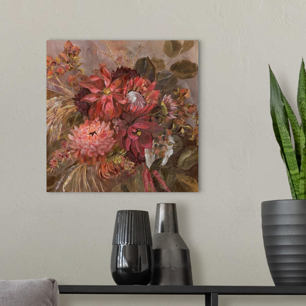 A modern room featuring Protea Flower