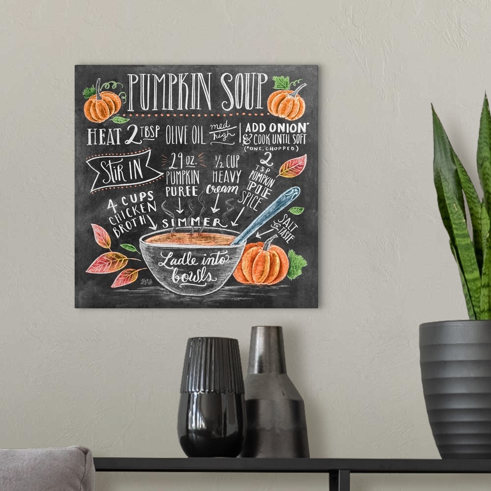 A modern room featuring Pumpkin Soup