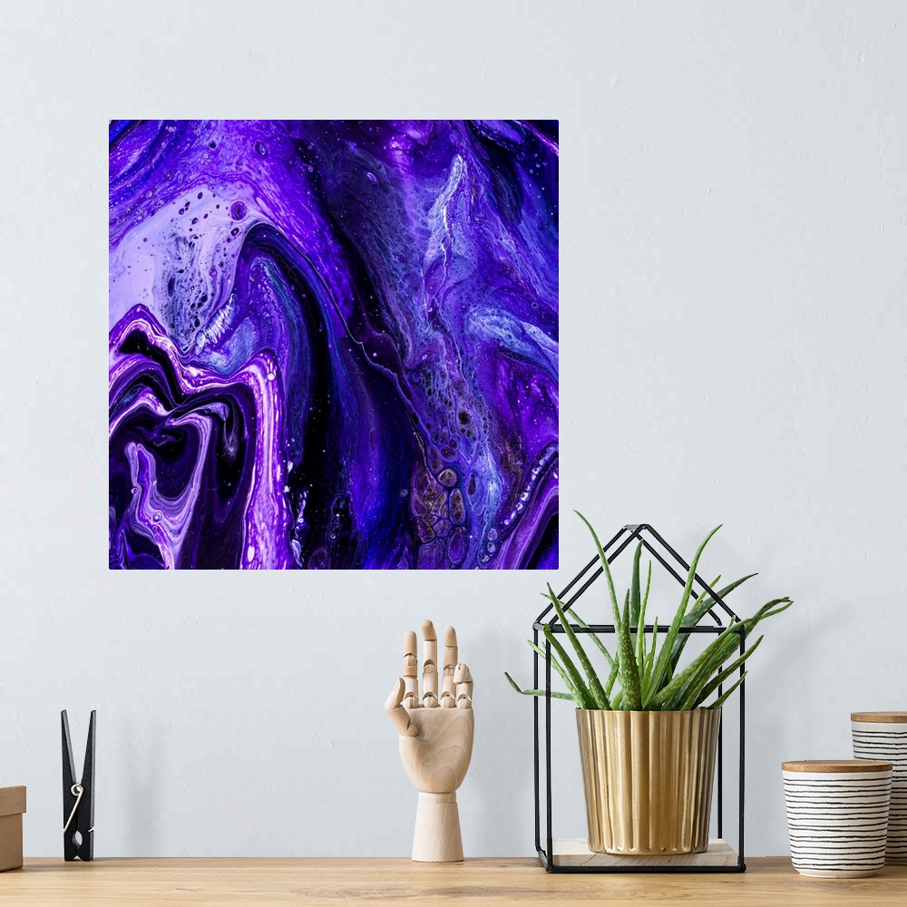 A bohemian room featuring Purple Abstract 67