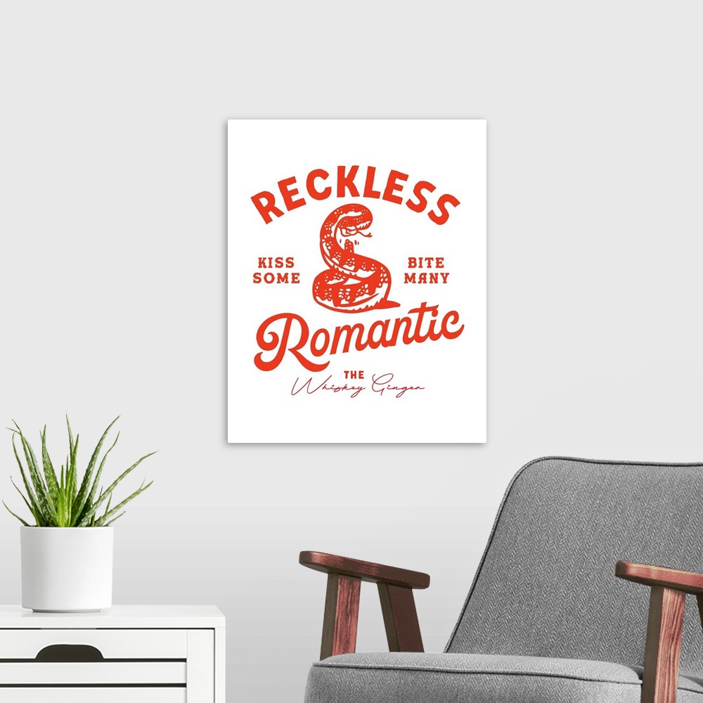 A modern room featuring Reckless Romantic