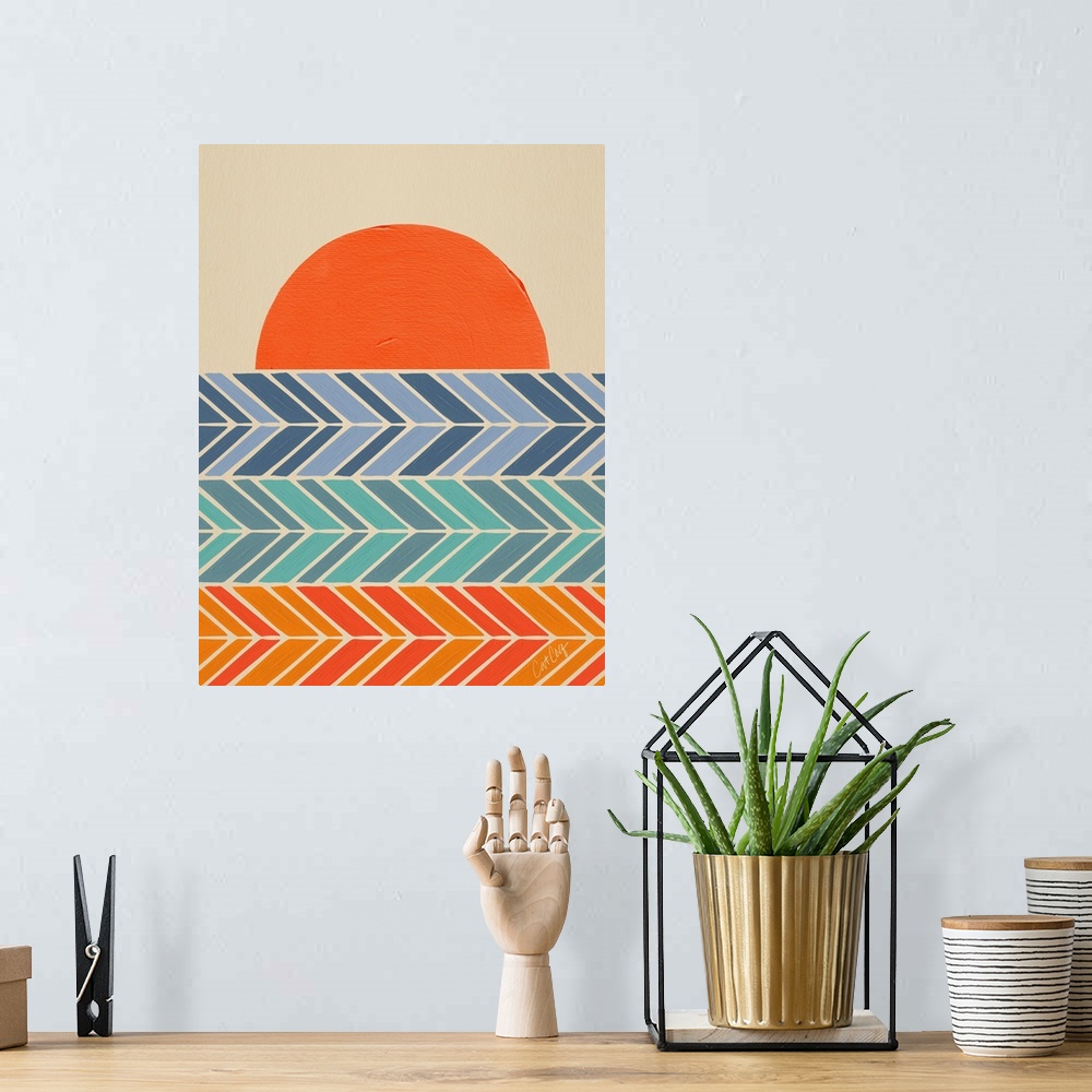 A bohemian room featuring Retro Sunset