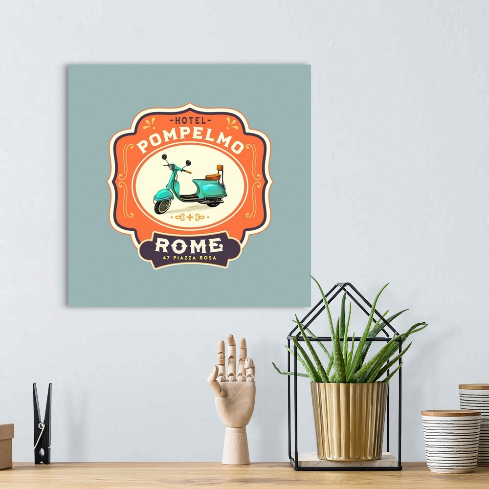 A bohemian room featuring Rome - Blue