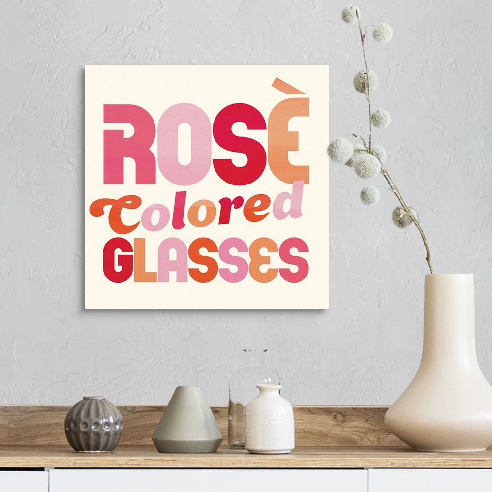 A farmhouse room featuring Rose Glasses