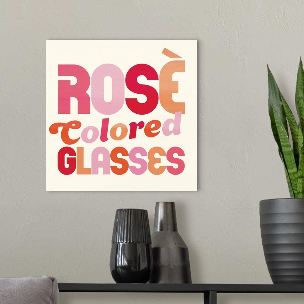 A modern room featuring Rose Glasses