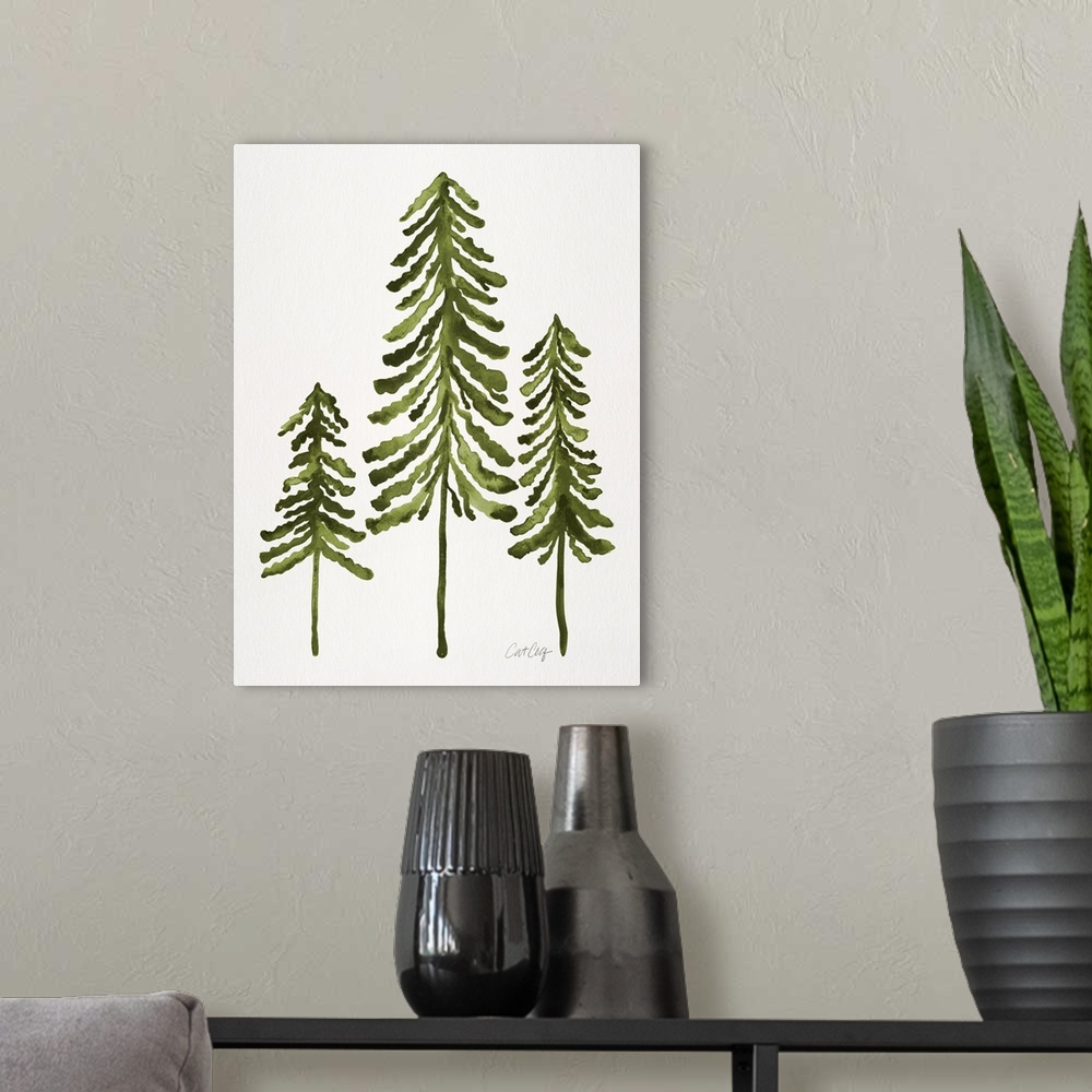 A modern room featuring Sage Pine Trees